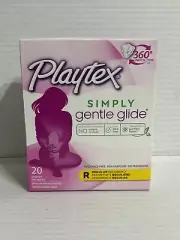 1 Playtex Simply Gentle Glide Unscented Regular Tampons 20 Tampons New