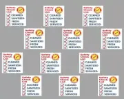 12 PACK 2.5" FOOD SAFE VENDING MACHINE CANDY STICKERS LABEL virus
