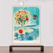 Paint by Numbers for Adults Marc Chagall《Flower and Sun》 Adults Paint Kits Canvas Gifts Arts Crafts for Home Decor