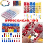Terminals Electrical Wire Connector Kit Assorted Insulated Crimp Spade Set