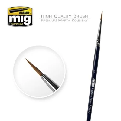 Mig Ammo #8602 1 Premium Marta Kolinsky Round Brush