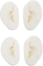 Healeved 2 Pairs Lifelike Silicone Ear Model Ear Model for Studs Otologist Tool