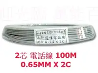 在飛比找Yahoo!奇摩拍賣優惠-電話線 0.65mm x 2芯 x 1P 1對 100M 網