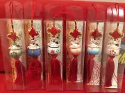 2 x Ceramic Maneki-neko cat Lucky cat Hanging Pendant Feng Shui – Brand new