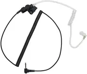 [HAUAGEZWU] 3.5mm Listen Only Air Tube Earpiece Headset Fit for Motorola Fit for BAOFENG UV-5R Ham Radio Walkie Talkie Speaker Microphone(1pcs)