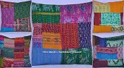 100 PC Wholesale Lot Patchwork Kantha Cushion Cover Silk Pillow Sham Sofa Decor