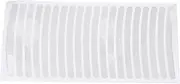 X AUTOHAUX 20 Pcs Wheel Rim Stickers Arc-Shape Car Wheel Rim Tapes Decoration Stickers for 14"-22" Rim Silver Tone White PET