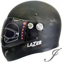 在飛比找蝦皮商城優惠-LAZER 安全帽 MX-5 素色 消光仿古黑銀 全罩 山車