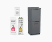 Waste & Recycling Bin Totem 40L Set Grey | Joseph Joseph AU