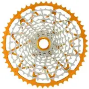 Garbaruk Shimano Micro Spline 12-Speed MTB Cassette. Orange. 10-52T