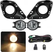 Compatible for Toyota Ractis 2010 2011 2012 2013 2014 Led Fog Lamp Auto Bumper Front Light Head Lamp Replacement Cover 12V Car Accessories(Halogen)