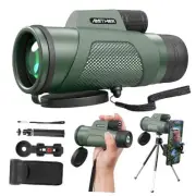 Monocular Telescope for Smartphone, HD Monoculars for Adults High 12x50 Green