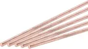 uxcell 5 Pack Pure Copper Round Rod 2mm/0.08 Inch Diameter 9.84 Inch Length Solid Copper Rod Lathe Bar Stock for DIY Metal Craft Metal Working Hobbies