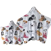 Dogs Puppies Towel with Hood