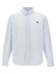 [Maison Kitsune] Maison Kitsune-Mini Fox Head Classic Camicie Celeste-Uomo 41cm Light Blue
