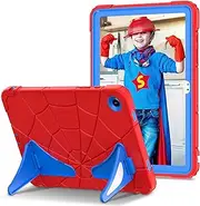 [JSUSOU] Case for Samsung Galaxy Tab A9+ 11 Inch 2023 with Stand Tab A9 Plus Case for Kids SM-X210/X215/X216 Heavy Duty Shockproof Rugged Protective Case Red