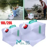 Collapsible Water Container W/Spigot 5 Gallon Outdoor Camping Water Storage Jug
