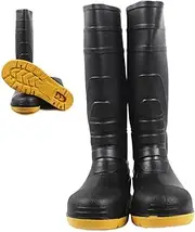 [Wedhapy] Safety Boots Rain Boots, Waterproof Non-Slip PVC Safety Boots, All-round Protection Lightweight Steel Toe Work Boots for Agriculture and Industrial Working