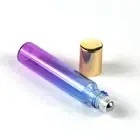 10ml Colorful Glass Essential Oil Roller Bottles Perfume w/ Plastic Metal Ball