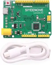 Leonardo R3 Microcontroller Atmega32u4 Development Board with Type-C USB Cable Compatible for Arduino DIY Starter Kit
