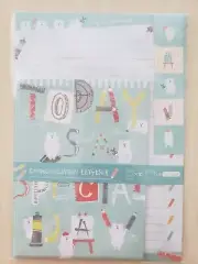Sale LETTER WRITING SET, 10 Lined Letter paper w/ 5 envelopes, Cute stationery