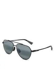 Maui Jim Wai Wai Polarized Aviator Sunglasses, 59mm