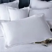 CottonMore One Pair of 100% Cotton White Waffle Pillowcases 48x73cm+5cm