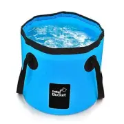 Collapsible Bucket Camping Water Storage Container 20 L (5 Gallon) 20L Blue