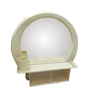 在飛比找樂天市場購物網優惠-【台灣製造 一體成型 半圓鏡】浴室鏡子.廁所鏡子.化妝鏡.衛