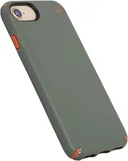 Speck Products Protective Skin Cover for iPhone SE 2020 Case/iPhone 7 Case (Also Fits iPhone 6 and iPhone 6S) - (Field Grey/Terracotta Red)
