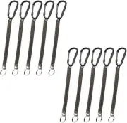 Coiled Lanyard Spring Coil Cord Keychain for Fishing Rod Tool