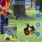 850W Cordless Electric Strimmer Grass Trimmer Garden Edger + 2 Battery 8 Blades
