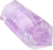 [KONTONTY] 6-sided Amethyst Crystal Pendant Healing Decor Stylish and Durable for Women