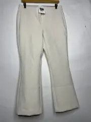 Theory Womens 6 Erstina Pioneer Crop Kick Flare Pants Career White NEW