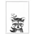 Cheeky Raccoon Peek a Boo Print. Kids Wall Art. Nursery or Kids Decor | ANA-53