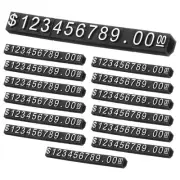 14Set Price Display Cube, Price Tag Stand Mini Tag(Black/White, 1.8" Length)