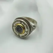 Tuareg Ring Hard with chevron beads Tuareg Silver Ring Moroccan Jewelry