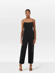 Black Wide Leg Sleeveless Jumpsuit