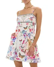 Camilla Linen Dress in Monserrate Magic