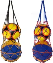 2PCS Basketball Storage Net Bag,Football Soccer Ball Bag Mesh Can Carry Double B