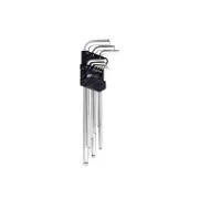 9 Pcs of PK Tool Extra Long Ball End Hex Key Set - Magnetic Tips S2 Steel