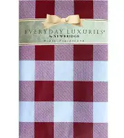 Rectangle Vinyl Tablecloth with Flannel 60" x 84" Rectangle Buffalo Red