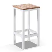 Outdoor Balmoral Aluminium And Teak Bar Stool