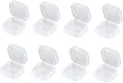 DOITOOL 24Pcs Transparent Square Storage Boxes Multipurpose Clear Containers for Craft Items Beads and Portions Durable and Stackable Design for Easy Organization