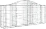 Arched Gabion Basket 10 Pack - Galvanised Iron Garden Planter for Landscaping & Outdoor Decor, Durable & Rust-Resistant (200x30x80/100 cm)