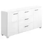 NNEDSZ High Gloss Sideboard Storage Cabinet Cupboard - White