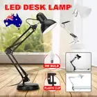 Super Bright Desk Lamp Swing Arm Clamp on Table Light with Clip & E27 LED Bulb