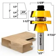 Shaker Stacked Rail and Stile Router Bit - 1/2" Shank - Yonico 12124