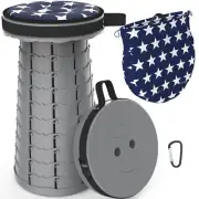Portable Telescoping Stool Collapsible Stool with Cushion & Bag Retractable