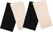 Healvian 2 Pairs Fleece Warm Knee Pads Rolling Ankle Knee Sleeves Weightlifting Accessories Posture Hinged Knee Brace Support Patella Knee Strap Tear Imitation Black